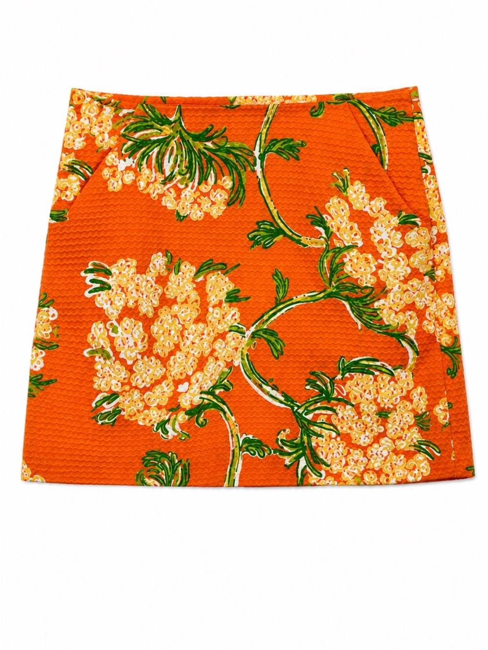 Lilly Pulitzer Orange Floral Mini Skirt
